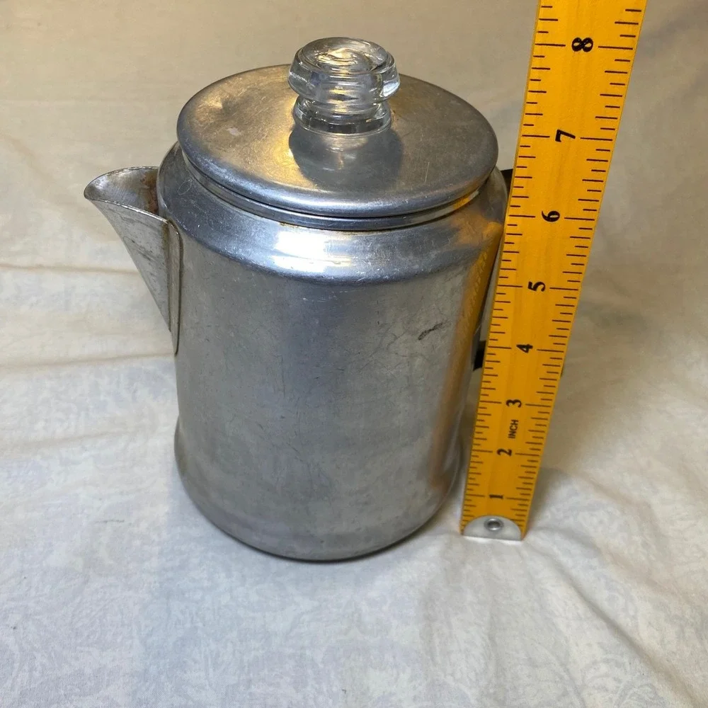Vintage Comet Style Aluminum Coffee Percolator 9 Cup Stovetop Complete USA